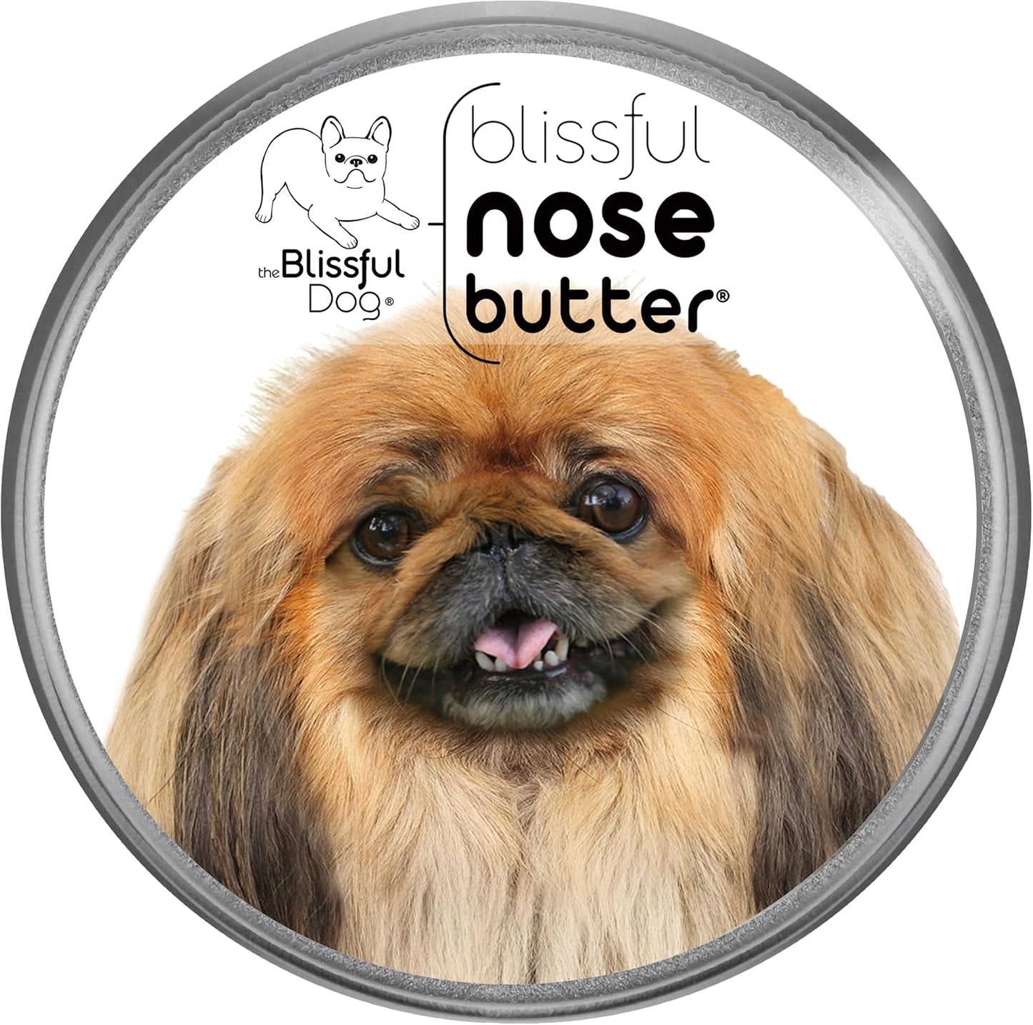 The Blissful Dog Pekingese Nose Butter for Dry, Cracked Skin, Lick-Safe Dog Nose Balm with Moisturizing Shea Butter, Almond, Olive, and Essential Oils, Pet Supplies, Uncented, 4 oz.
