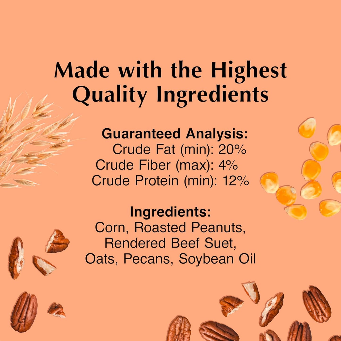 C&S Pecan Delight No Melt Suet Dough 11.75 Ounces 8 Pack