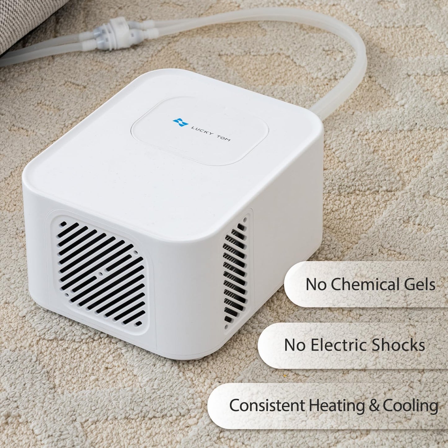 Pet Bed Cooling System, Consistent Warm and Cold Water Pad, No Electric Shock or Chemical Gel Needed, Machine Washable Bed, Ideal for Home and Crates (Cooling & Heating Green, 41" x 28")