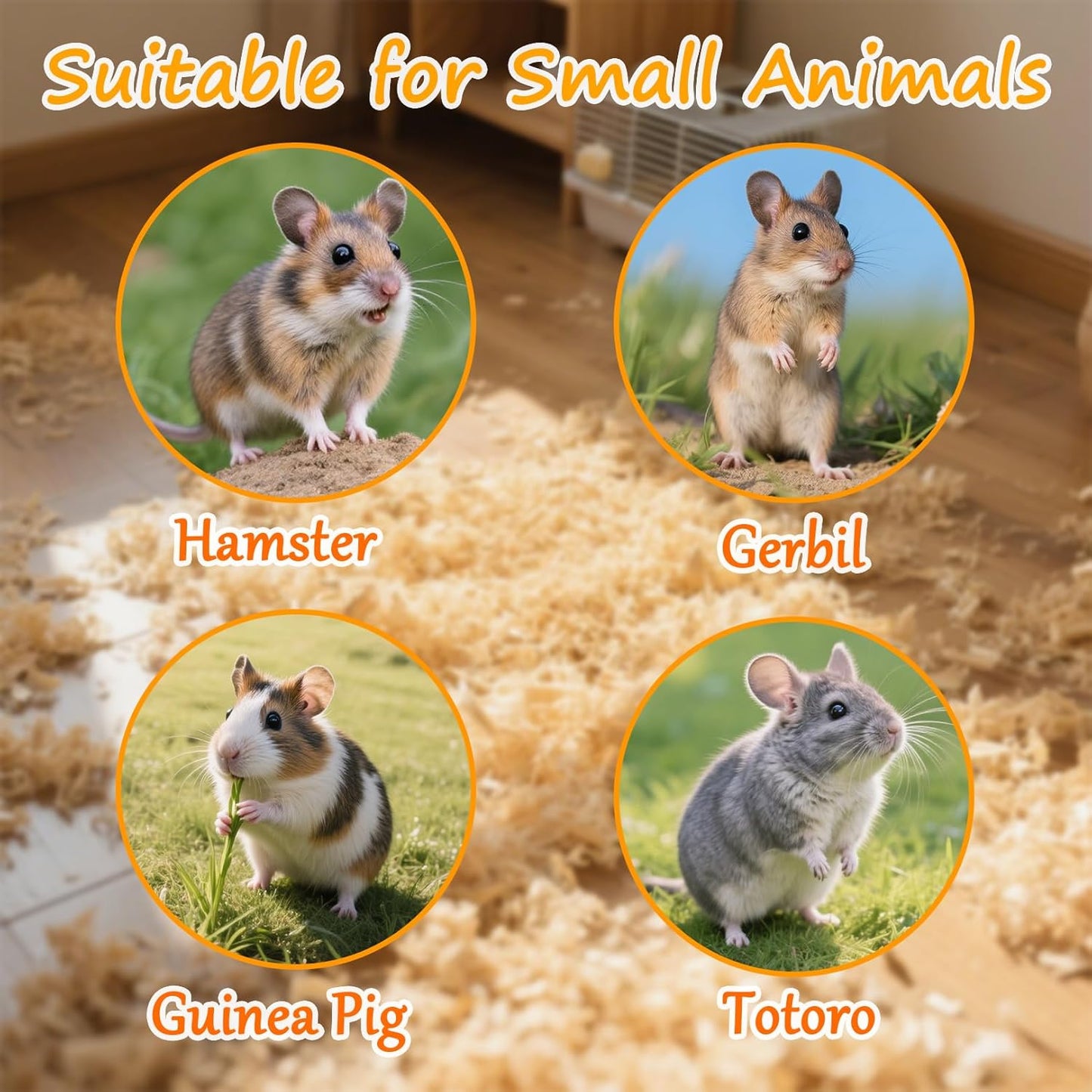 Small Animals Hamster Toy - Cage Wooden Accessories for Gerbil,Chinchilla,Rat,Guinea Pig,Mouse