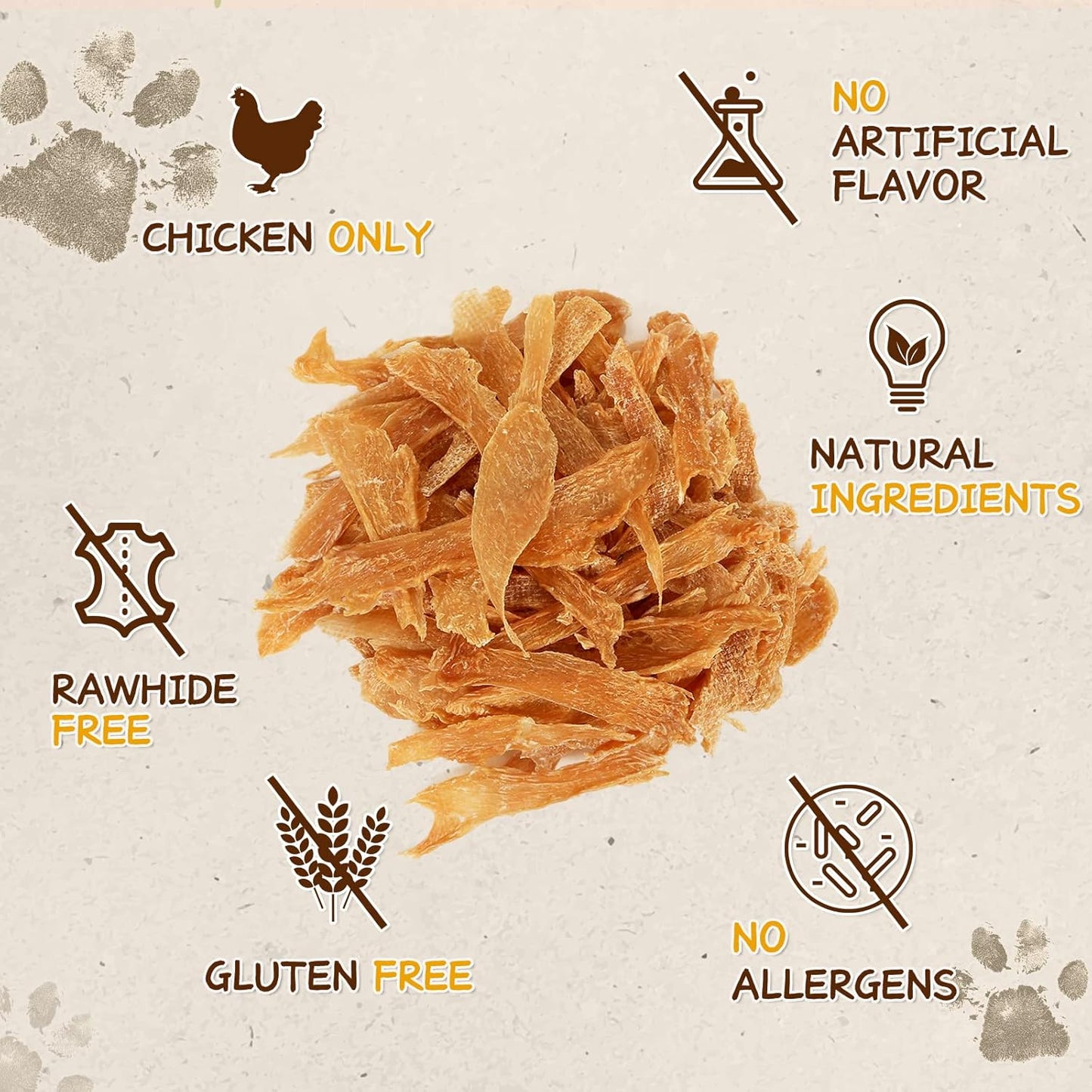 PAWUP Chicken Jerky Crisp Flakes for Dog Treats, 1% Taurine Added, 6oz (170g), Chip Jerky, High Protein Chicken Dog Training Rewards, Rawhide-Free, Gluten-Free