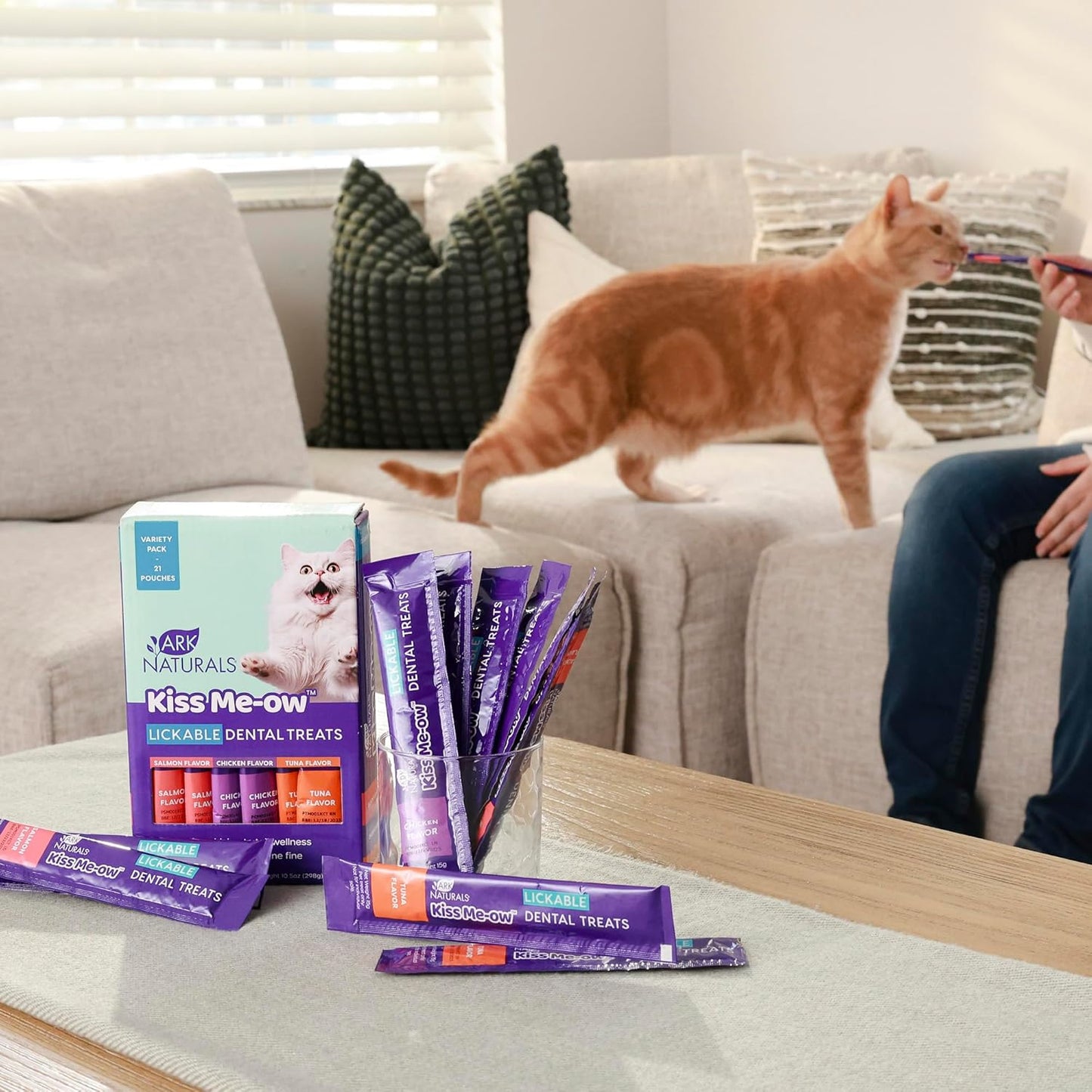 Ark Naturals, Kiss Me-Ow Lickable Variety Pack, 21 x 0.5 oz Assorted Tubes