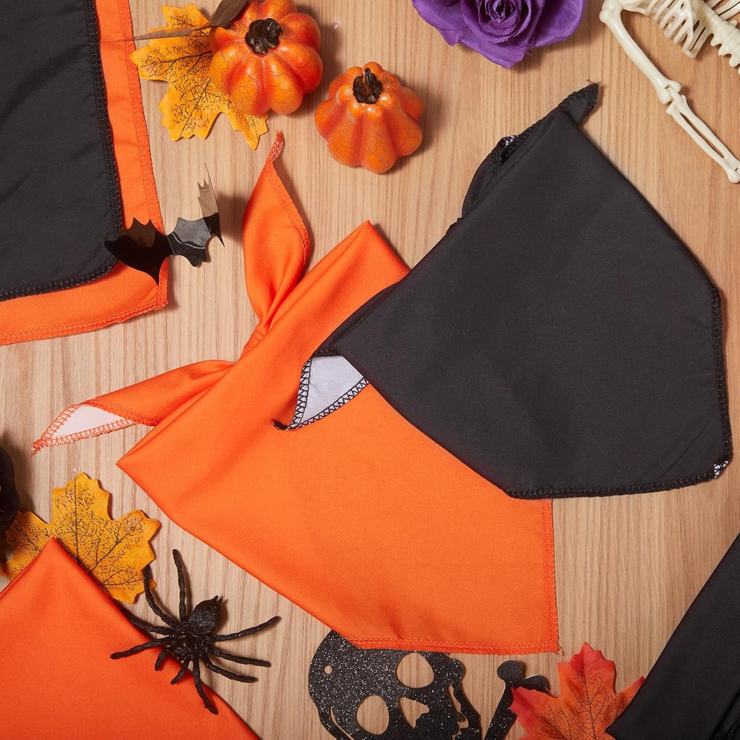 48 Pcs Halloween Blank Dog Bandanas Bulk Sublimation Plain Bandanas for Dogs Heat Transfer Personalized DIY Triangle Bibs Scarf Set for Pets Halloween Costume Photo Props Accessories Pet Shops