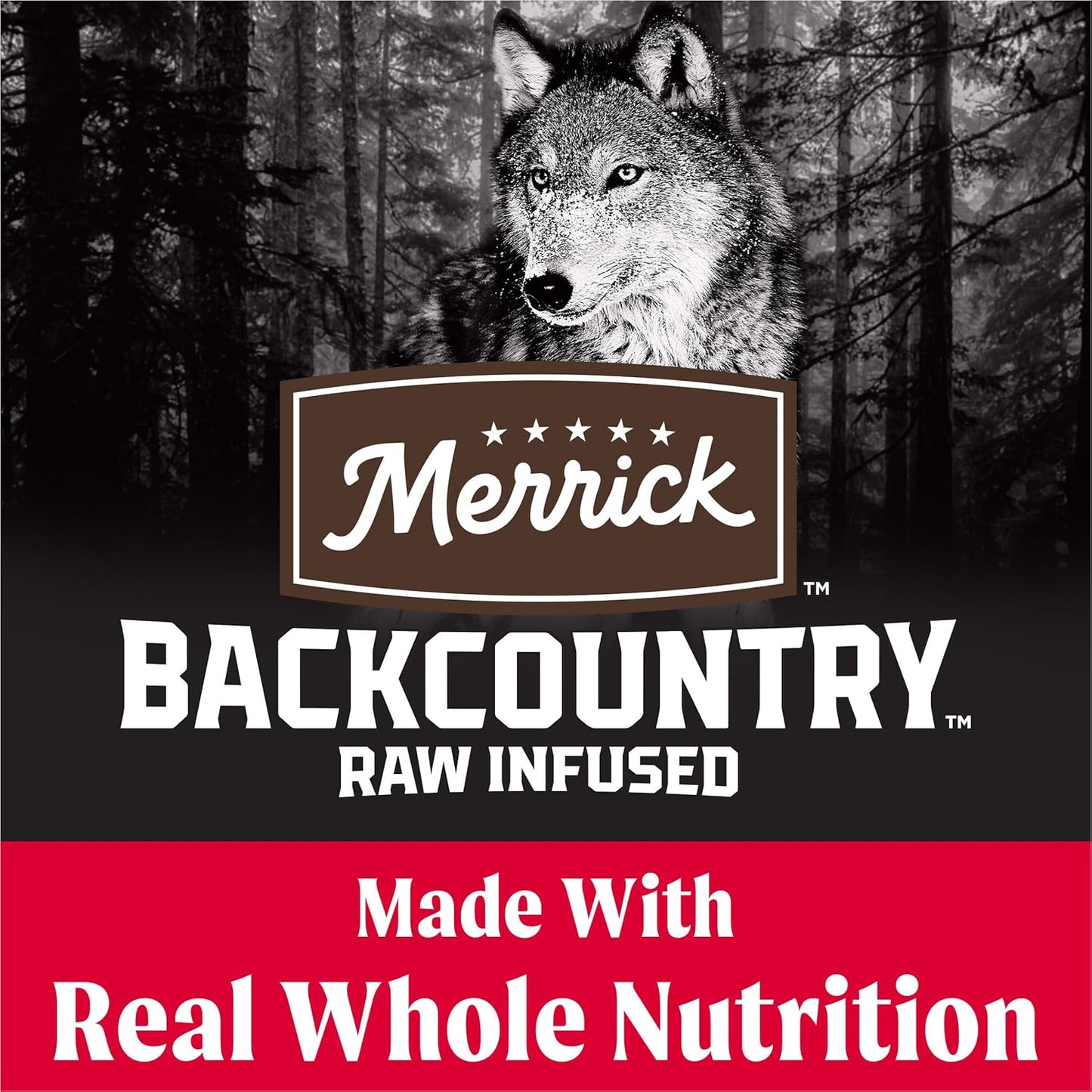 Merrick Backcountry Grain Free Dry Adult Dog Food Kibble With Freeze Dried Raw Pieces, Great Plains Red Recipe - 20.0 lb. Bag