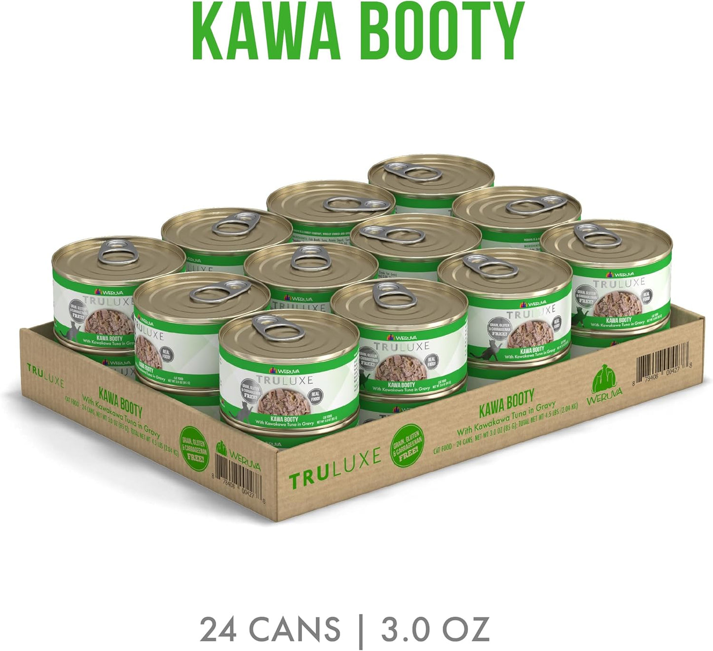 Weruva Truluxe Cat Food, Kawa Booty with Kawakawa Tuna in Gravy, 3Oz Can (Pack of 24)