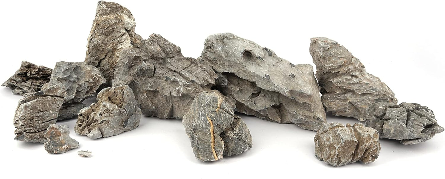 LANDEN Seiryu Stones Natural Rocks for Aquarium, Paludarium, Terrariums, Landscaping Rocks, Aquascaping, 80L (36lbs) 3-11in, Seiryu Stones(3-11inch,36lbs)