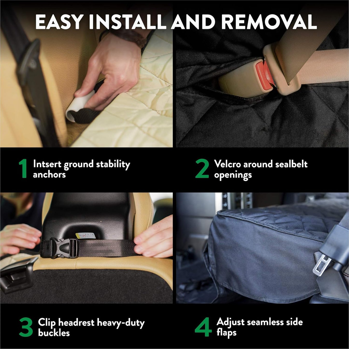 Plush Paws Products Velvet Rear Car Seat Protector w/Hammock | Washable & Waterproof Back Seat Dog Cover for Car, Truck, & SUV | Nonslip, Tear Resistant Pet Seat Cover | X-Large Charcoal