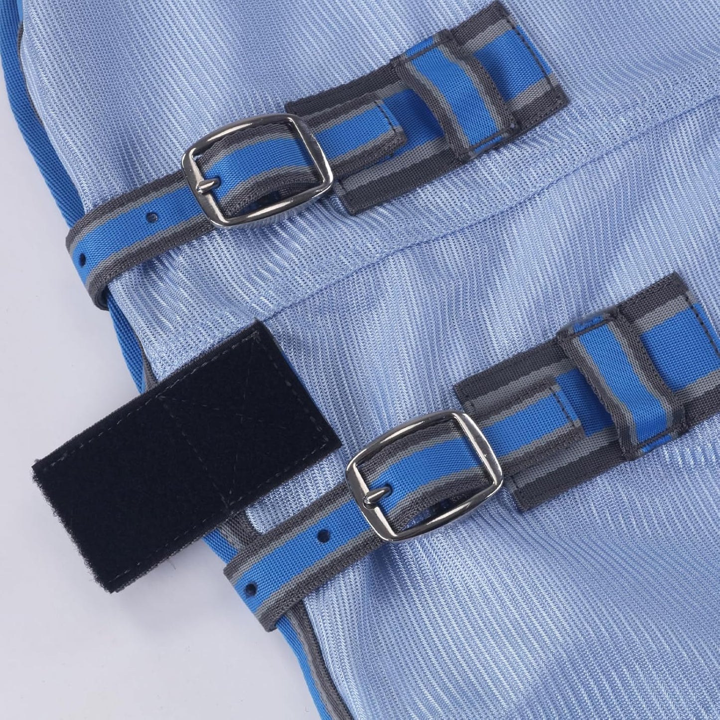 Horse Fly Sheet, Standard Neck Comfy Mesh Fly Sheet for Horses, Equine Summer Sheets UV-Protective Lightblue 78
