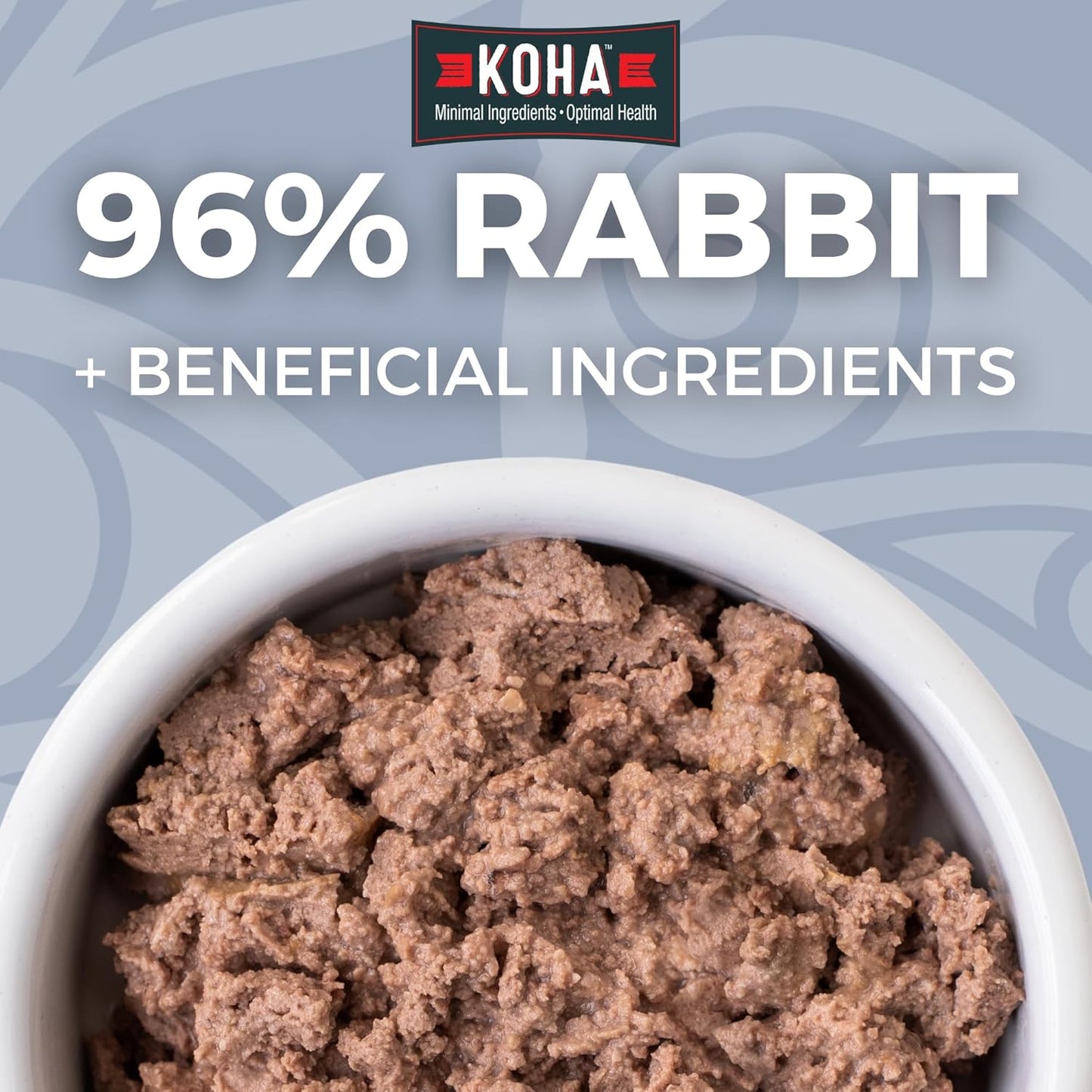KOHA Limited Ingredient Diet Rabbit Pate for Cats - Single Meat Wet Cat Food for Sensitive Stomachs - *New Batch January 2025, Improved, Smooth Texture* - Pate Cat Food, No Fillers - 3oz Pack of 24