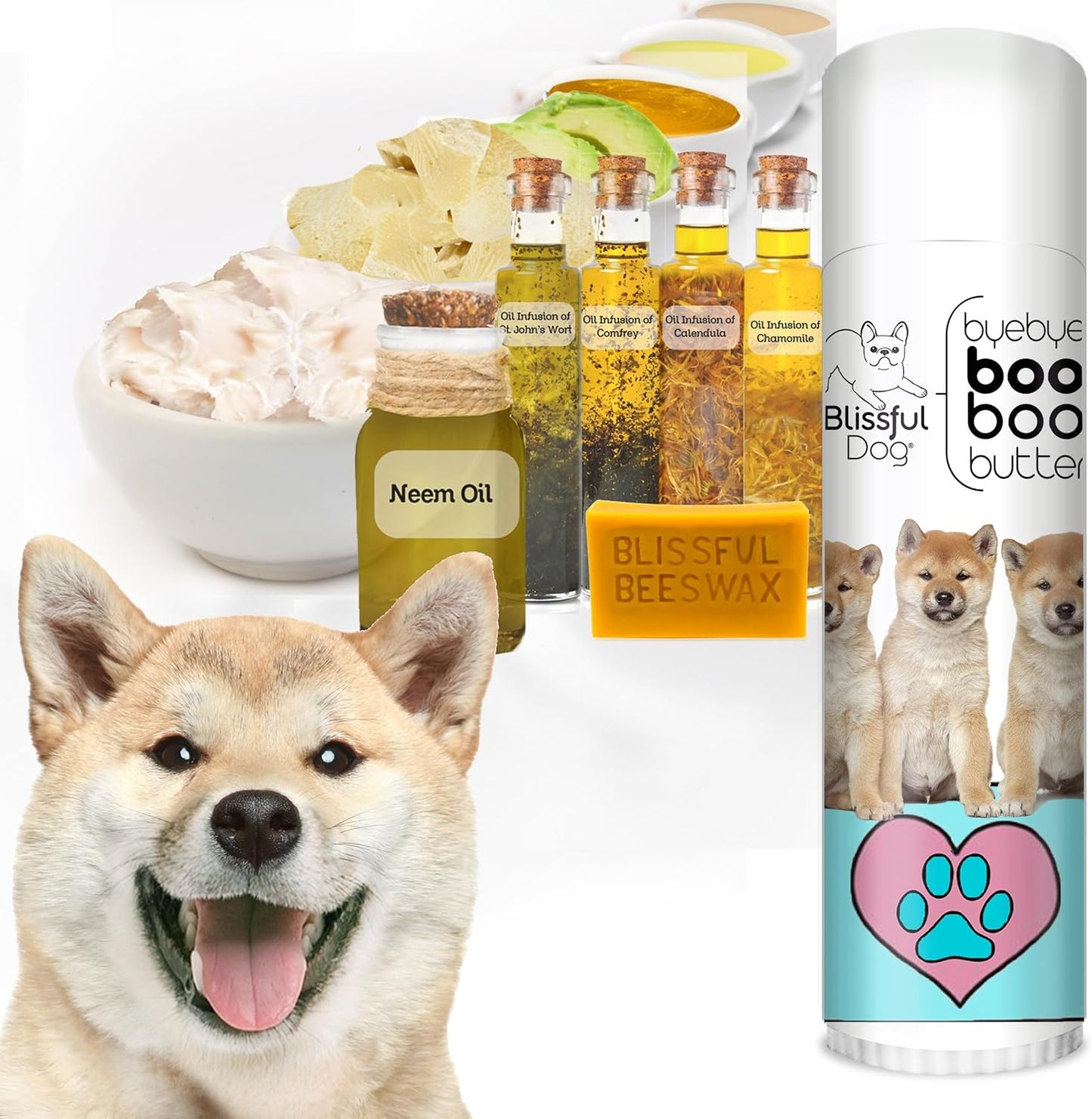 The Blissful Dog .50 oz Tube Shiba Inu Booboo Butter