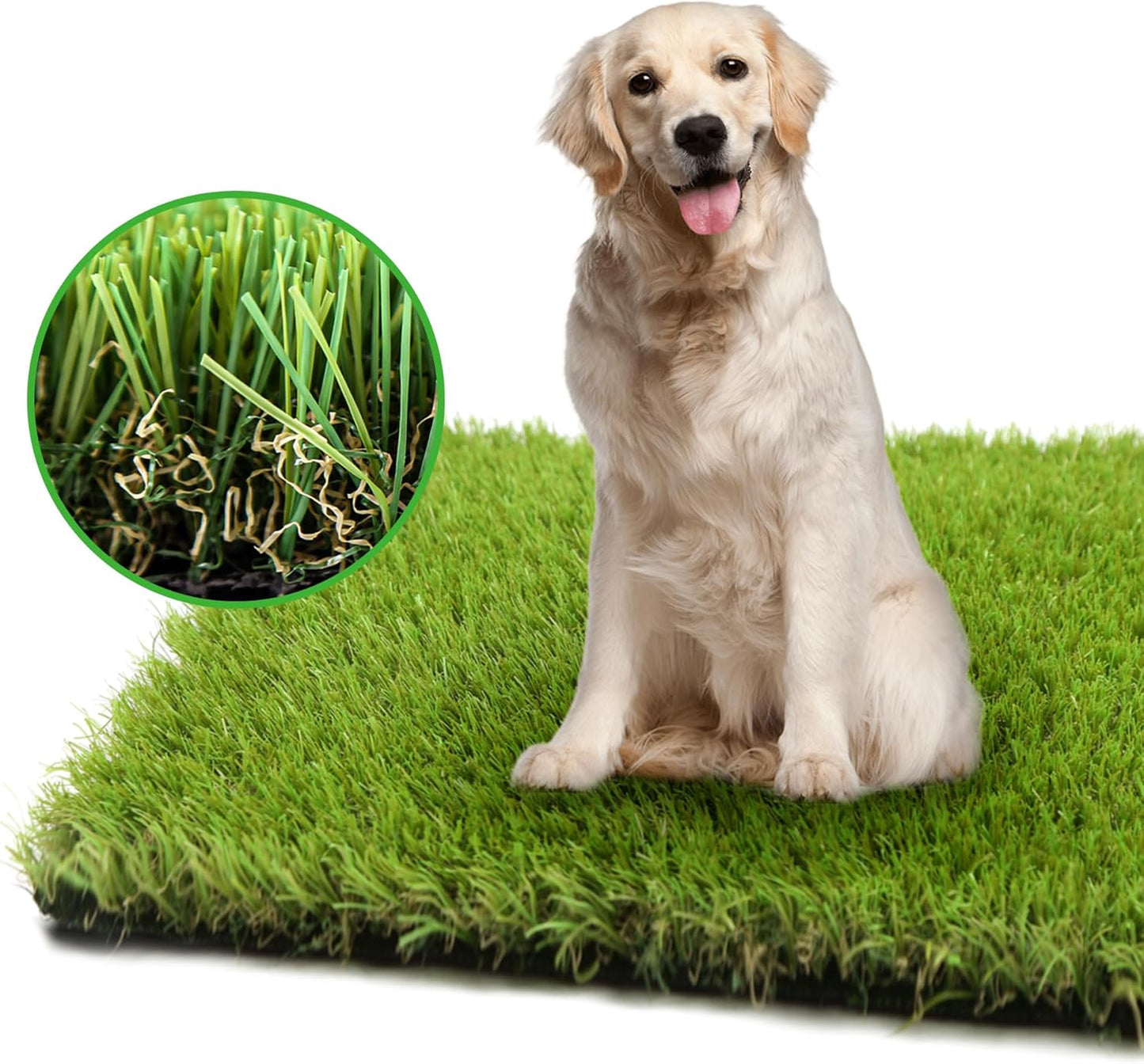 Artificial Grass Turf for Dogs - 6.5 ft x 13 ft, 1.38 inch Fake Grass Pee Pad for Puppy Potty Training - Indoor/Outdoor Patio Dog Wee Pad