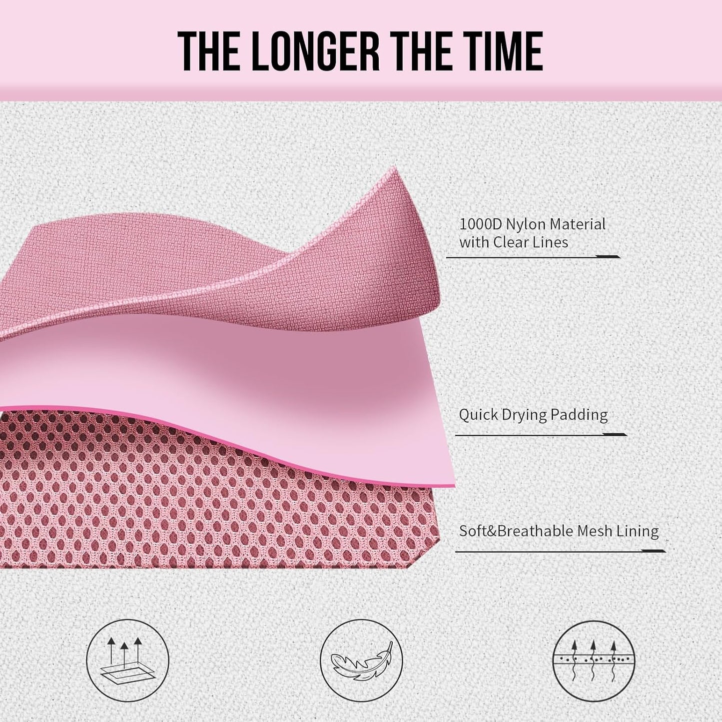 OneTigris Pink Dog Harness Leash Collar Set,Adjustable Dog Vest Harness for Walking Hiking Training(Medium)