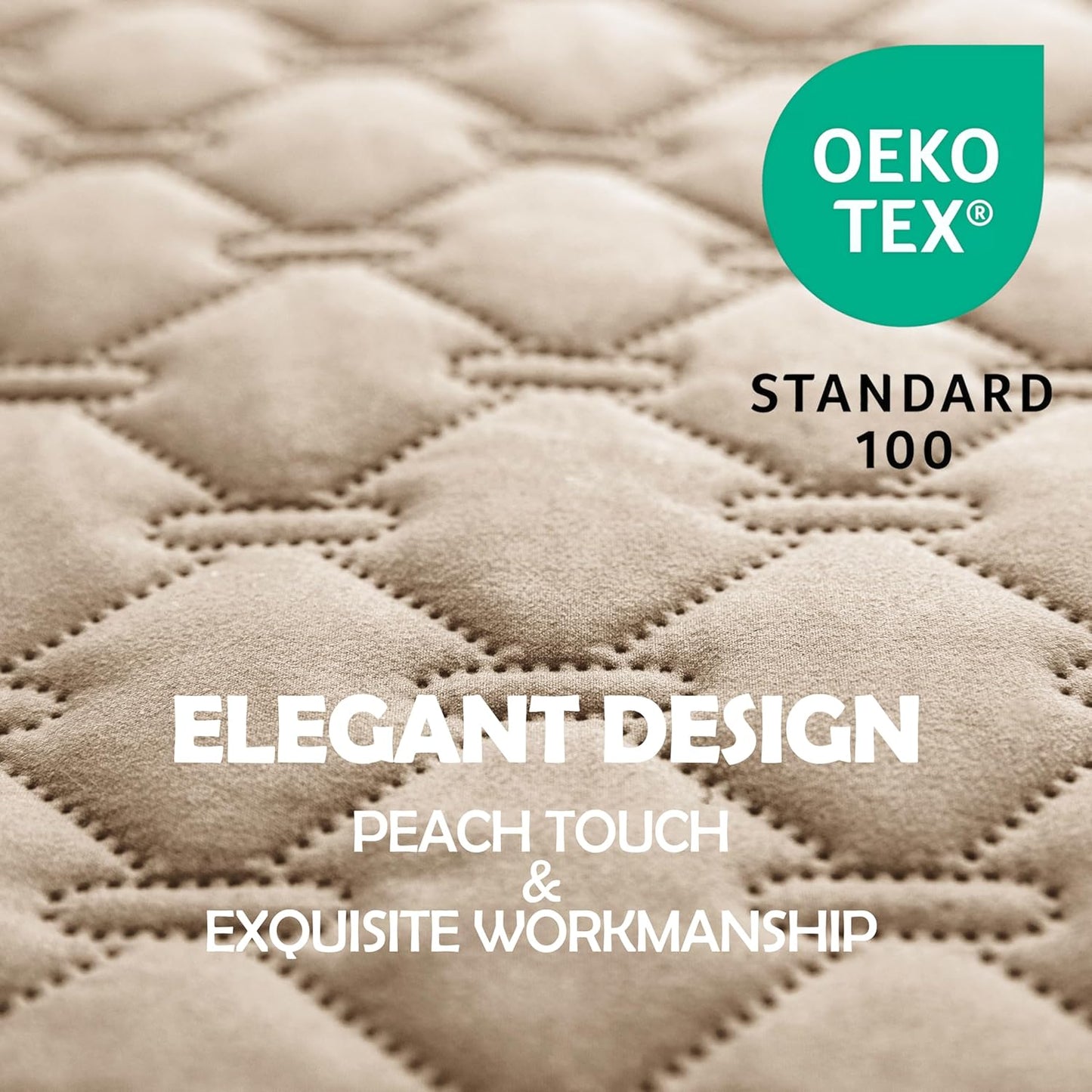 gogobunny 100% Double-Sided Waterproof Dog Bed Cover Pet Blanket Sofa Couch Furniture Protector for Puppy Large Dog Cat, Reversible (30x70 Inch (Pack of 1), Dark Beige/Light Beige)