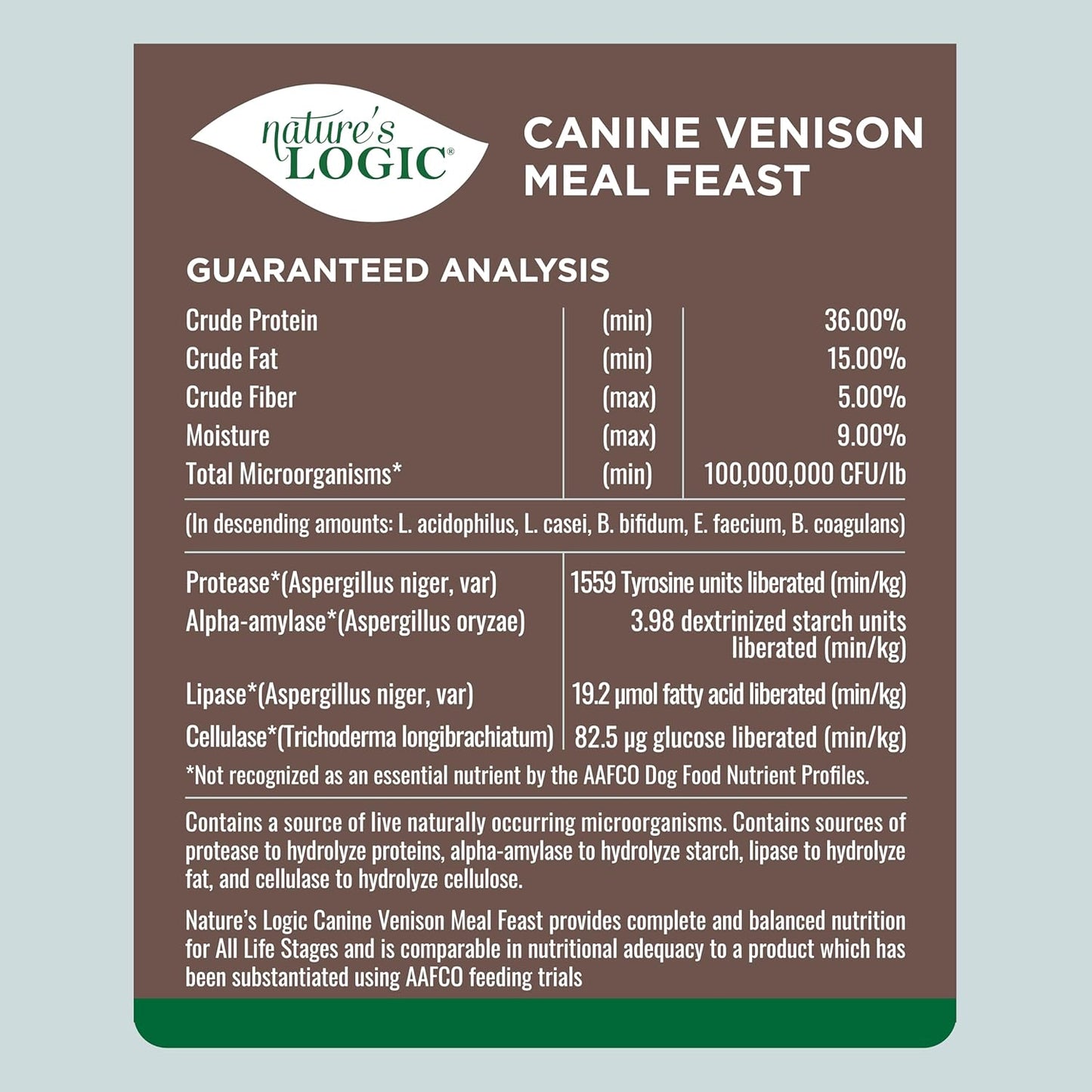 Nature's Logic Dry Dog Food - 100% Natural - No Synthetics - For All Ages, Sizes, Breeds - Free From Common Allergens, High Protein - Venison Meal Feast, 4.4lbs