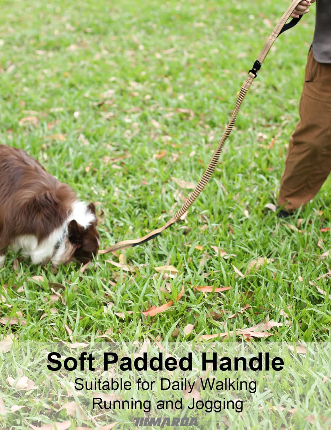 Dog Leashes for Medium Large Dogs Heavy Duty, 4-6FT Shock Absorbing No Pull Dog Leash with Advanced Easy Metal Clip, 2 Comfortable Padded Handles (Coyote Brown)