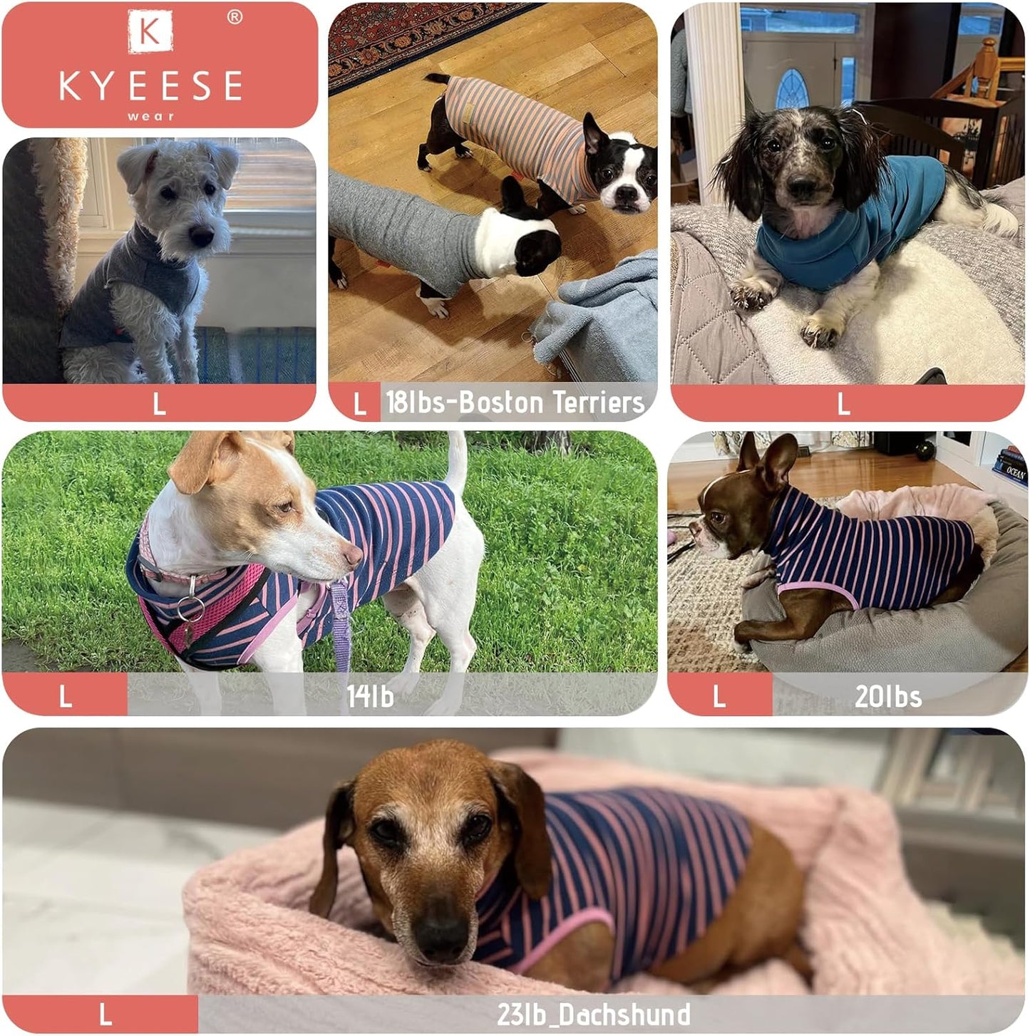 KYEESE 2Pack Dog Sweater Pullover Dog Sweaters for Small Dogs Girl Stretchy Pet Sweatshirt Small Pets Sweaters Turtleneck Pet Coats Warm Dachshund Clothes Soft Dogs Clothes