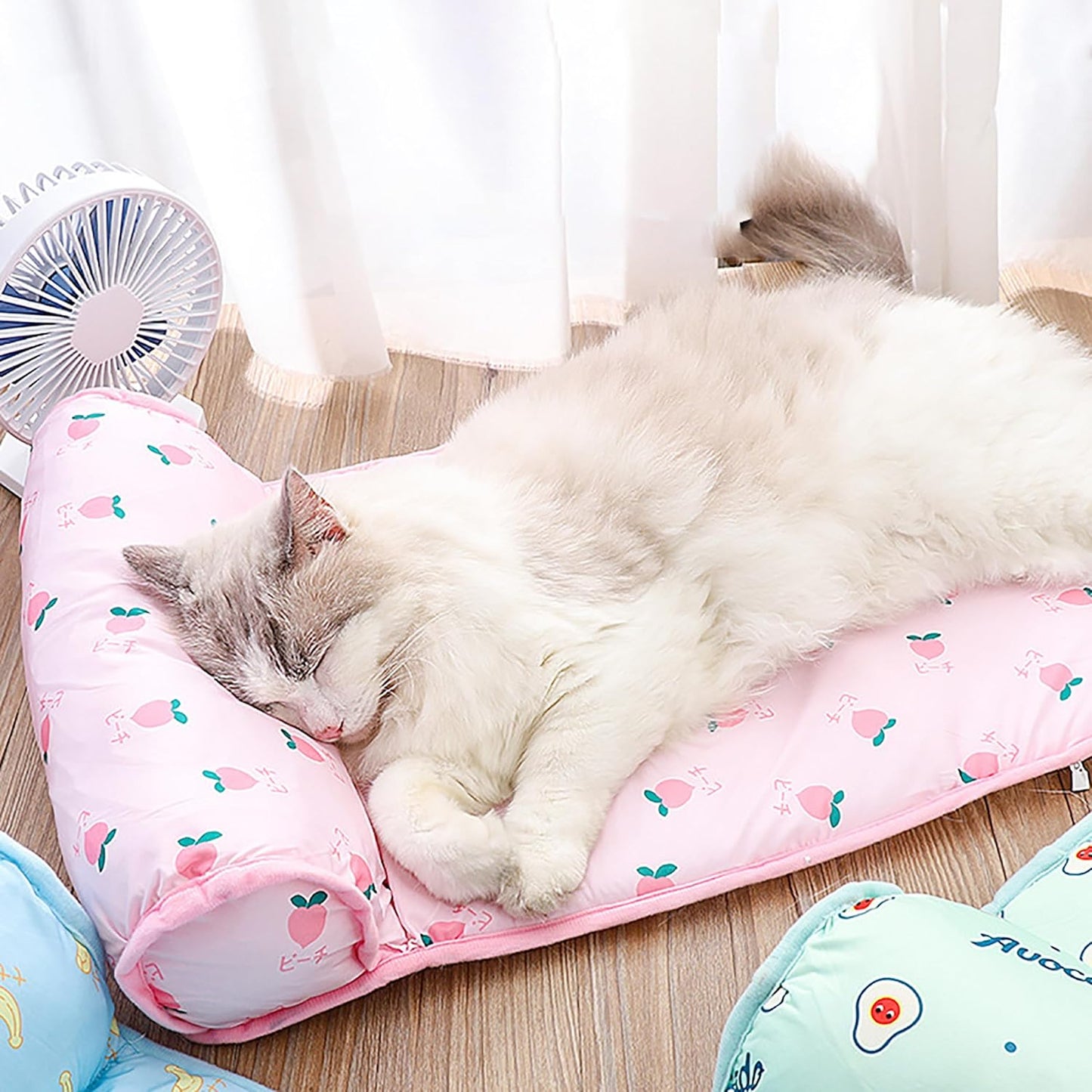 PUMYPOREITY Cooling Dog Mat, Self-Cooling Pad for Dogs & Cats, Blue, Medium, 15.7 x 23.6 x 1.9 inches