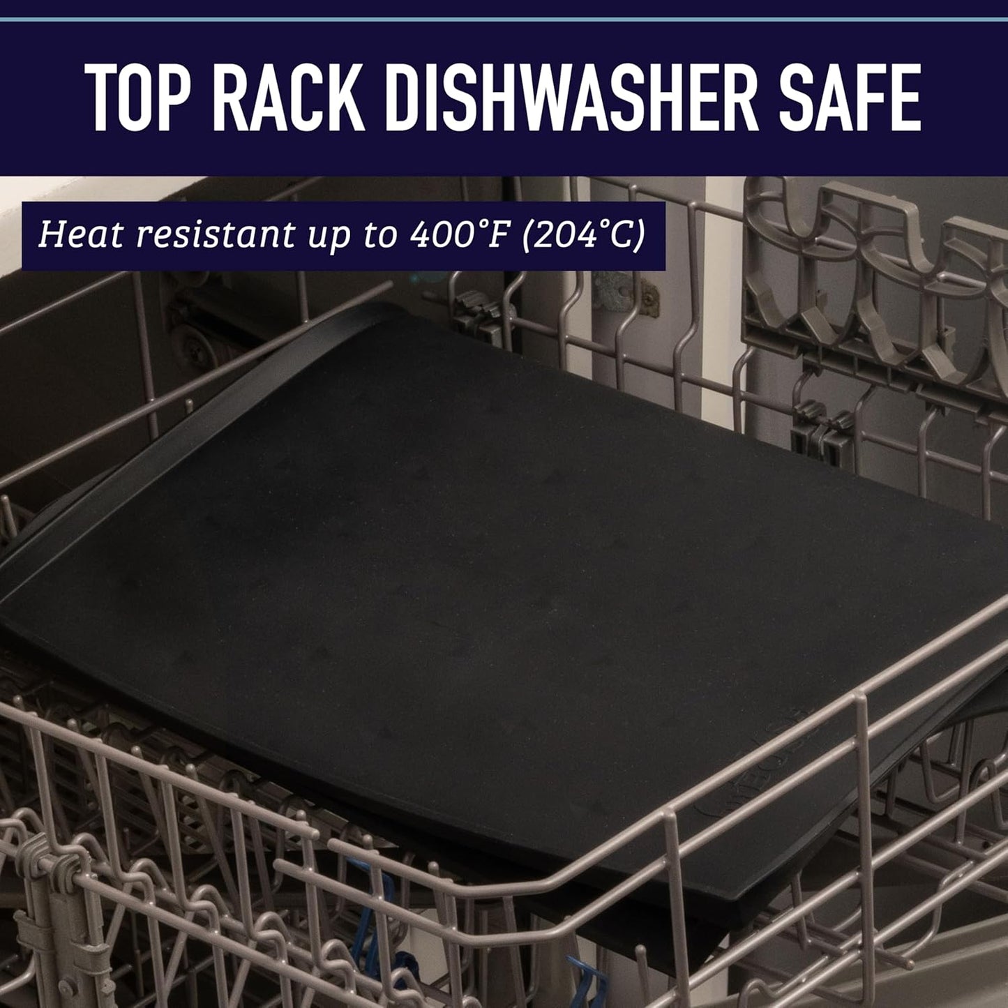 Leash Boss Silicone Pet Feeding Mat with Raised Edge - 20" x 13" Grey - Waterproof Non-Slip Dog Bowl & Water Tray - Spill Containment Lip for Dogs & Cats - Placemats for Cats and Dogs Water Bowl