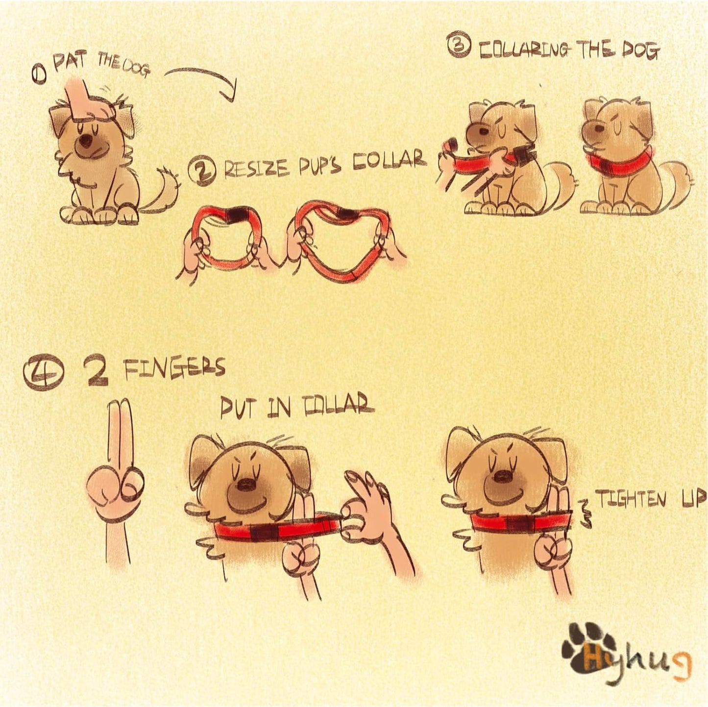 Hyhug Pets Classic Regular Heavy Duty Nylon Dog Collar with Easy Attach and Removal Buckle. (Medium, Lime Green)