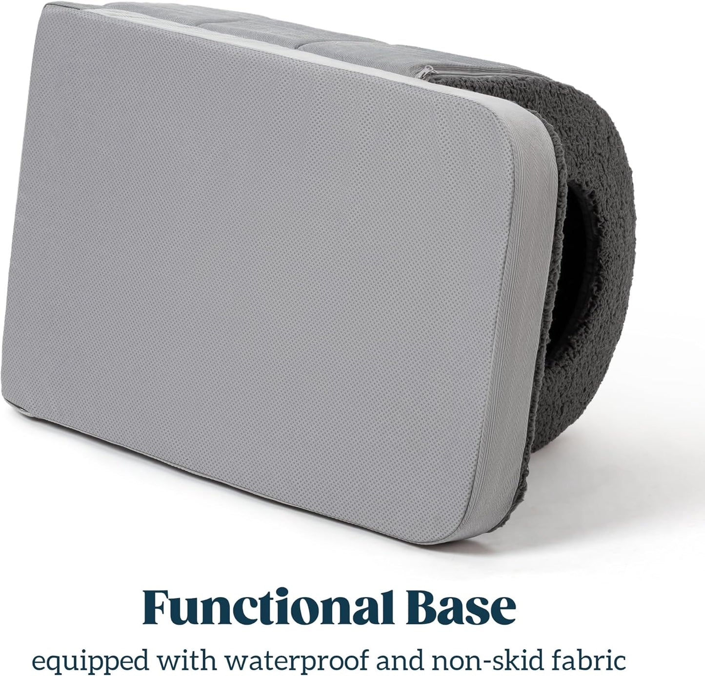 Orthopedic Dog Bed House - Dog House Indoor with Egg-Crate Foam - Tent Bed with Waterproof Lining & Nonskid Bottom, Ideal for Large Breeds & Fits 36-Inch Crate - 35"x22", Charcoal