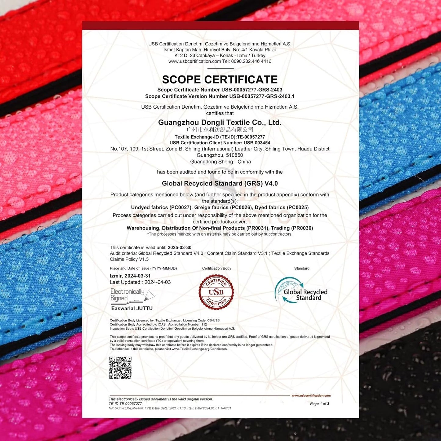 Didog Soft Padded Dog Collar for Large Dogs, Colorful and Durable Pet Collar with Quick Release Buckle, Light and Breathable for Daily Walking, Pink, L