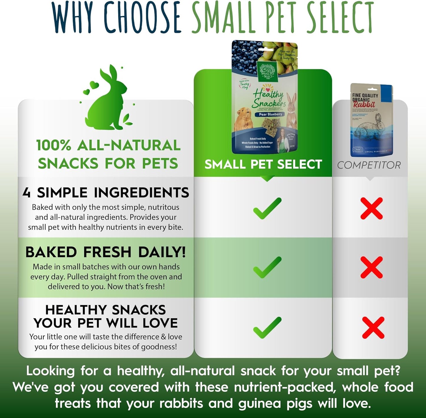 Small Pet Select - Healthy Snackers - Pear/Blueberry