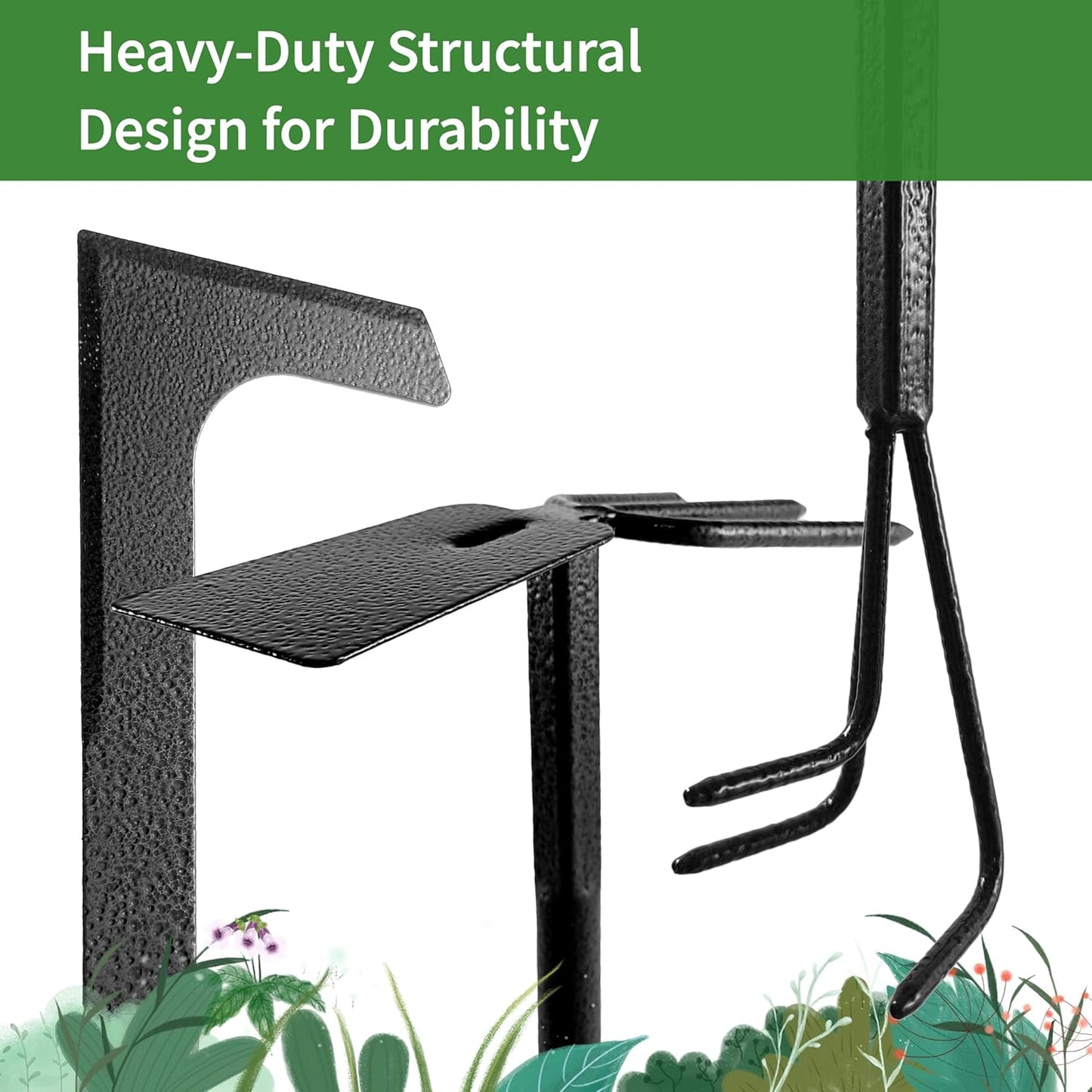 Set of 6 Gardening Tool Set, Rust-Resistant Handy Tools for Gardening, Ideal Gardening Gift Set, Including Trowel, Weeder, Hoes, and Rakes