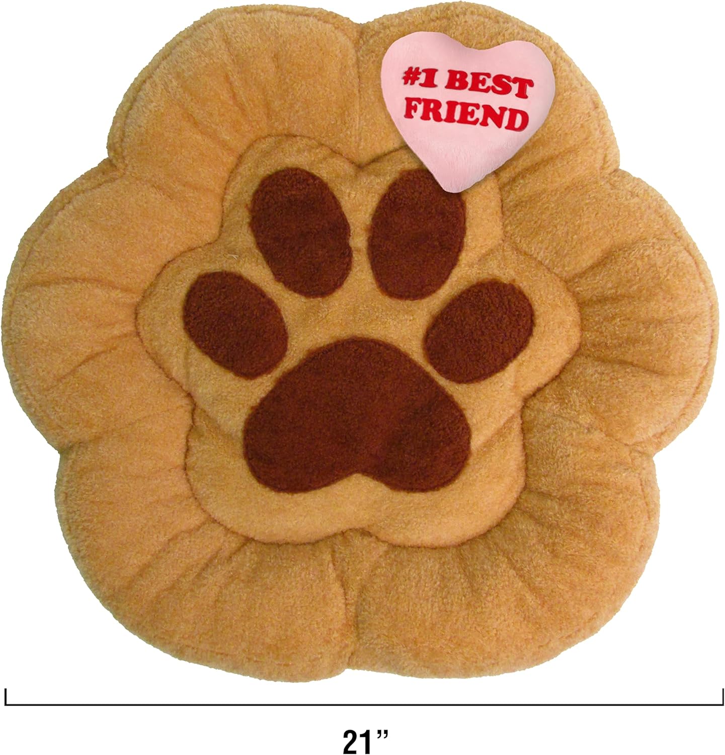 TONBO Soft Plush Small Cute and Cozy Nature Dog Cat Bed, Washer and Dryer Friendly (Paw)