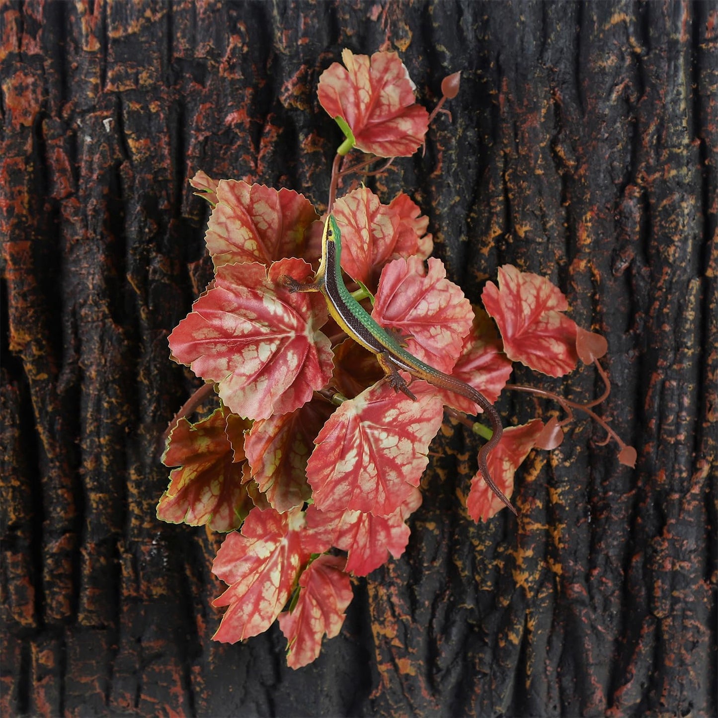 IBWell Fake Reptile Plants for Terrarium, Decor, Turtle Tank with Suction Cup