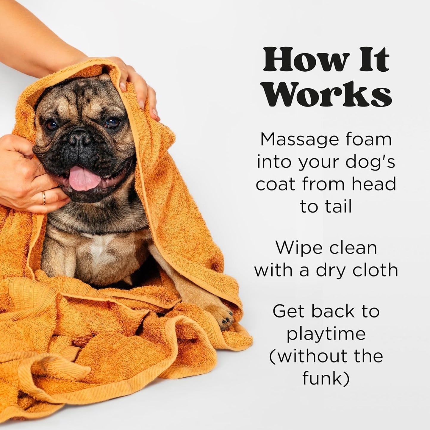 Poo-Pourri Rinse-Free Deodorizing Dry Shampoo for Dogs & Cats – Moisturizing Skin & Coat Soothing Formula - Plant Based Ingredients – Pineapple, Jasmine & Pear – No Rinse Foam Shampoo for Pet Odor