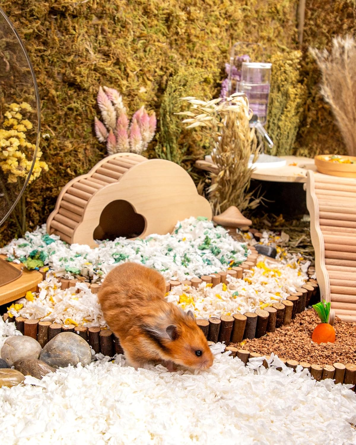 Niteangel Aspen Shaving Hamster Beddings for Syrian Dwarf Hamster Gerbil Mice Degu Rat Rabbit Bunny Guinea Pig Chinchilla Hedgehog or Other Small Pets (36L - White Paper Bedding)