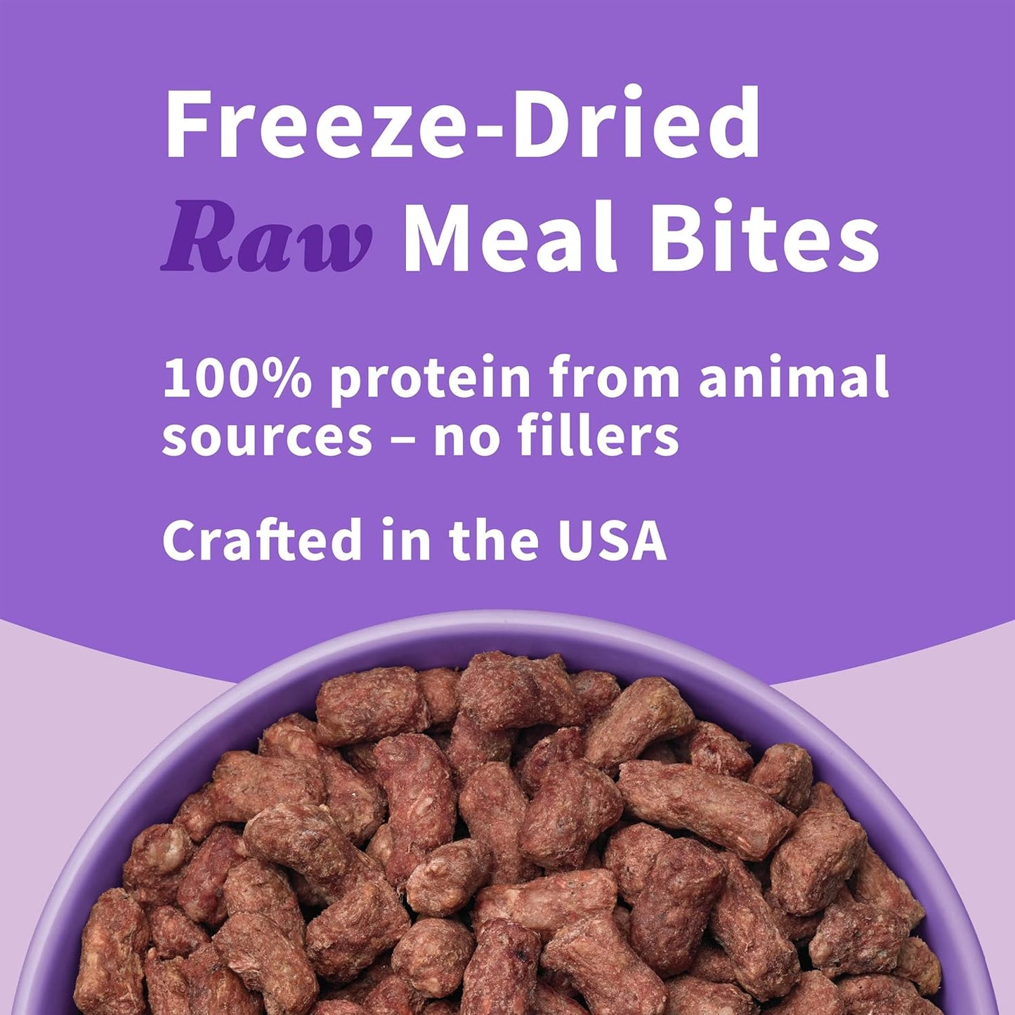 Halo Freeze Dried Raw Dog Food, Beef Recipe, 100% Protein Source, Real Meat for Natural Energy, Meal Bites, 14 Oz Bag