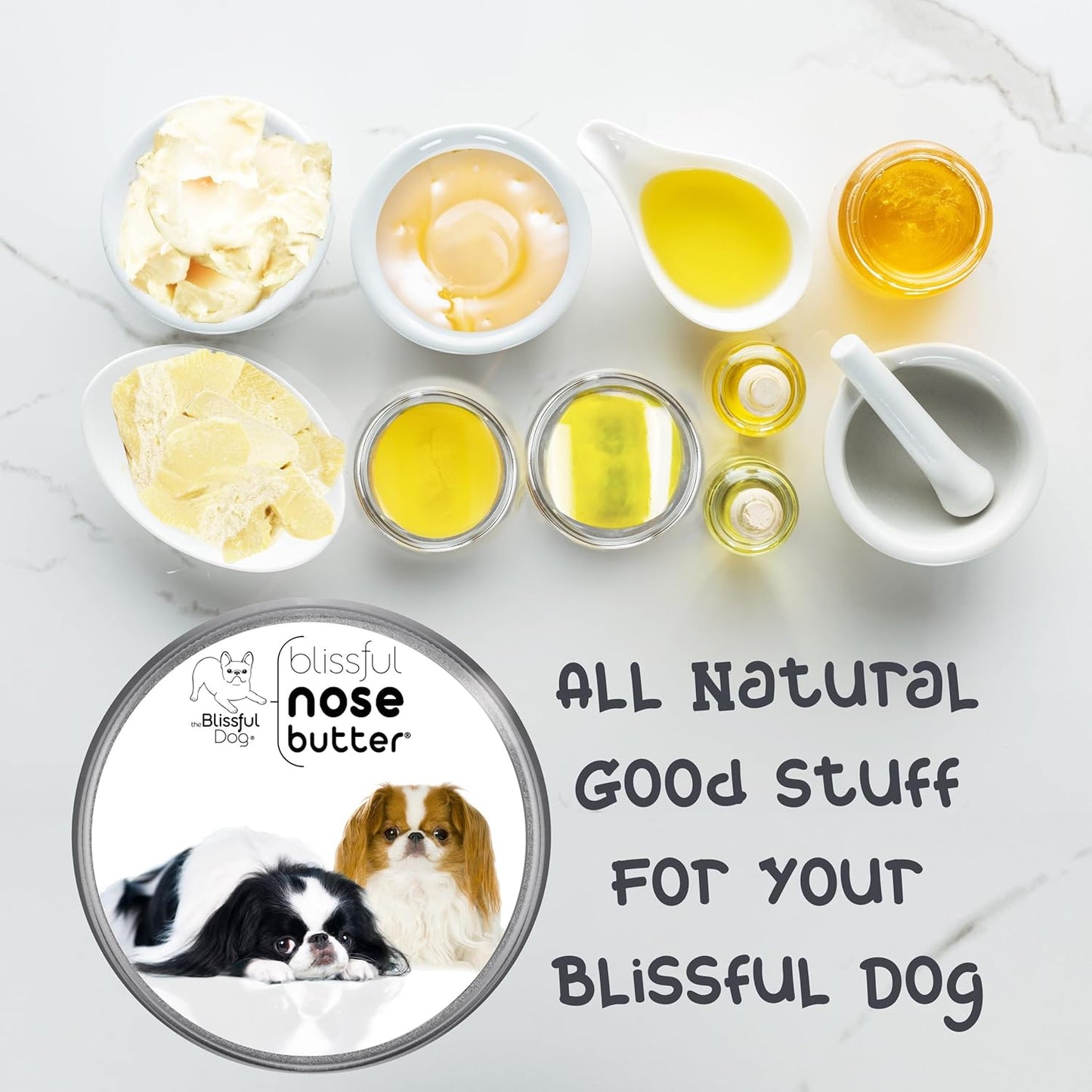 The Blissful Dog Japanese Chin Unscented Nose Butter - Dog Nose Butter, 2 Ounce