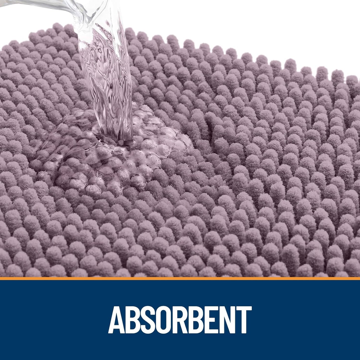 OLANLY Dog Door Mat for Muddy Paws 30x20, Absorbs Moisture and Dirt, Absorbent Non-Slip Washable Doormat, Quick Dry Chenille Mud Mat for Dogs, Entry Indoor Entryway Carpet for Inside Floor, Deep Plum