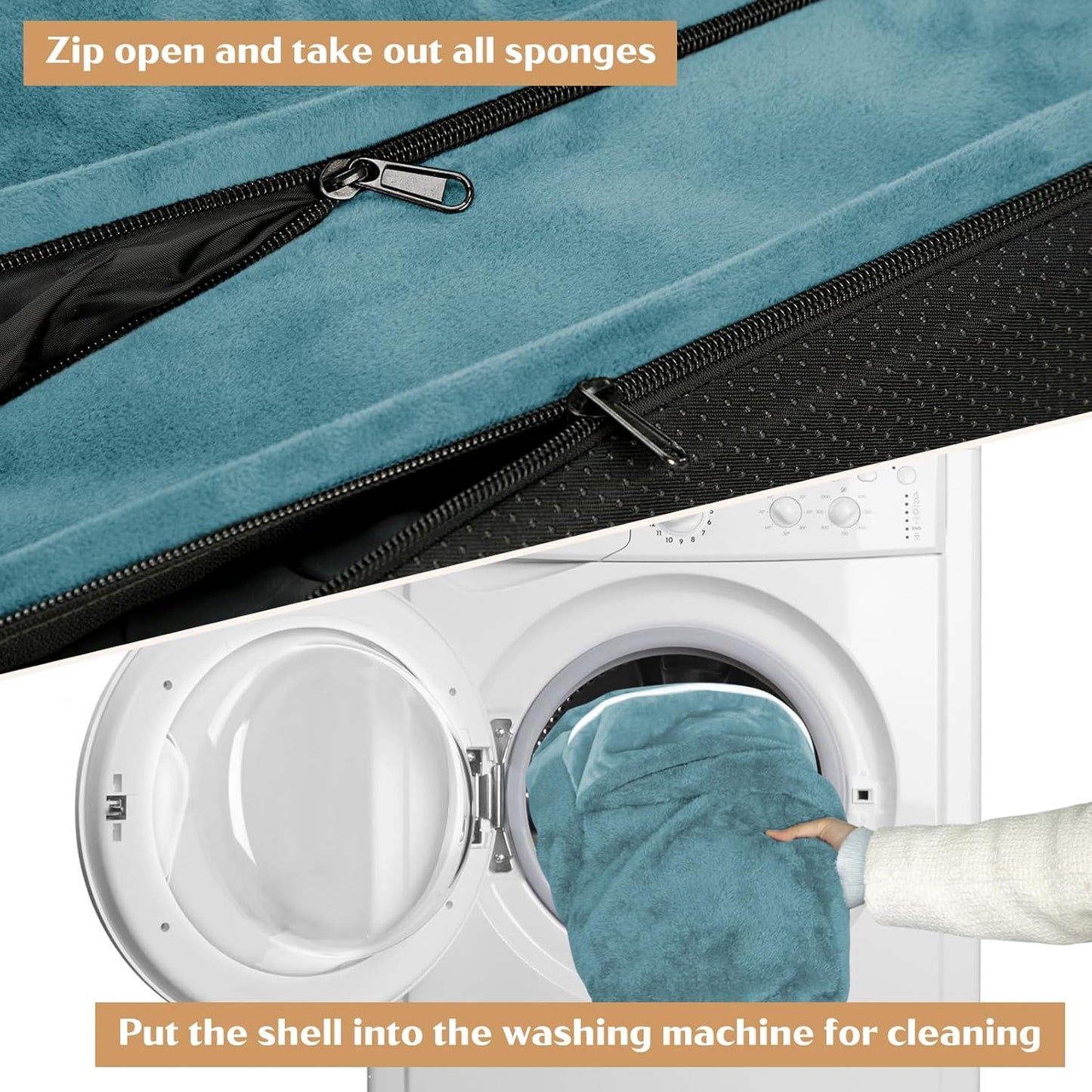 Comfort Expression Small Dog Beds Waterproof Orthopedic Foam Dog Sofa Beds for Small Dogs Comfy Pet Bed with Washable Removable Cover & Non-Slip Bottom(X-Small,Washed Blue)