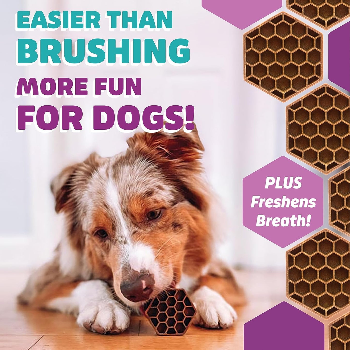 Dog Dental Treats – Vet VOHC Approved, Removes Tartar & Cleans Teeth – Yummy High Protein Chicken Treat for Extra Large Dogs (Mini Pack, 4 Count)