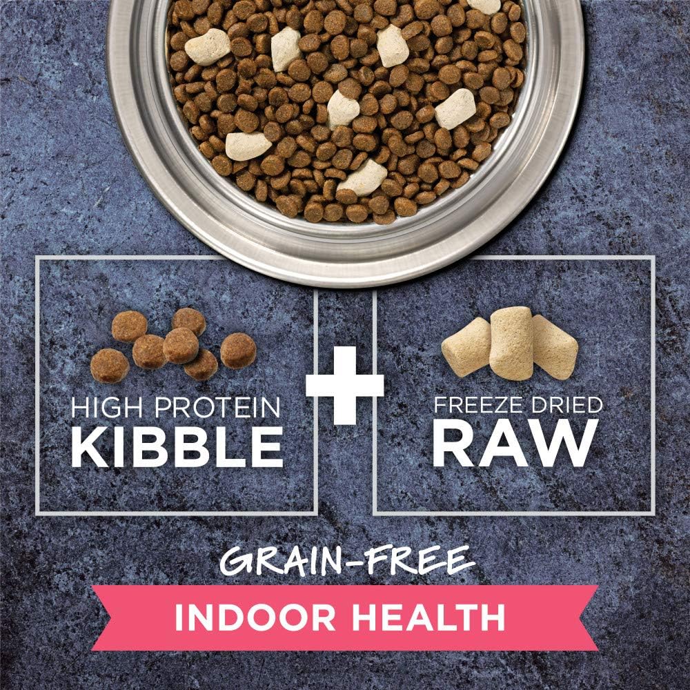 Instinct Raw Boost Indoor Health, Natural Dry Cat Food with Freeze Dried Pieces, Grain Free Recipe - Real Rabbit, 4.5 lb. Bag