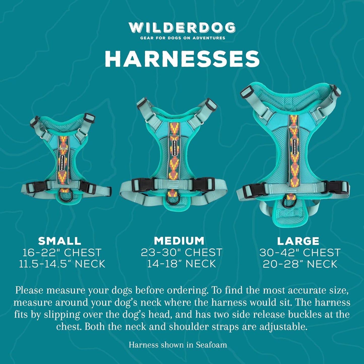 Wilderdog Lightweight Dog Harness with Reflective Straps - Large - Sienna