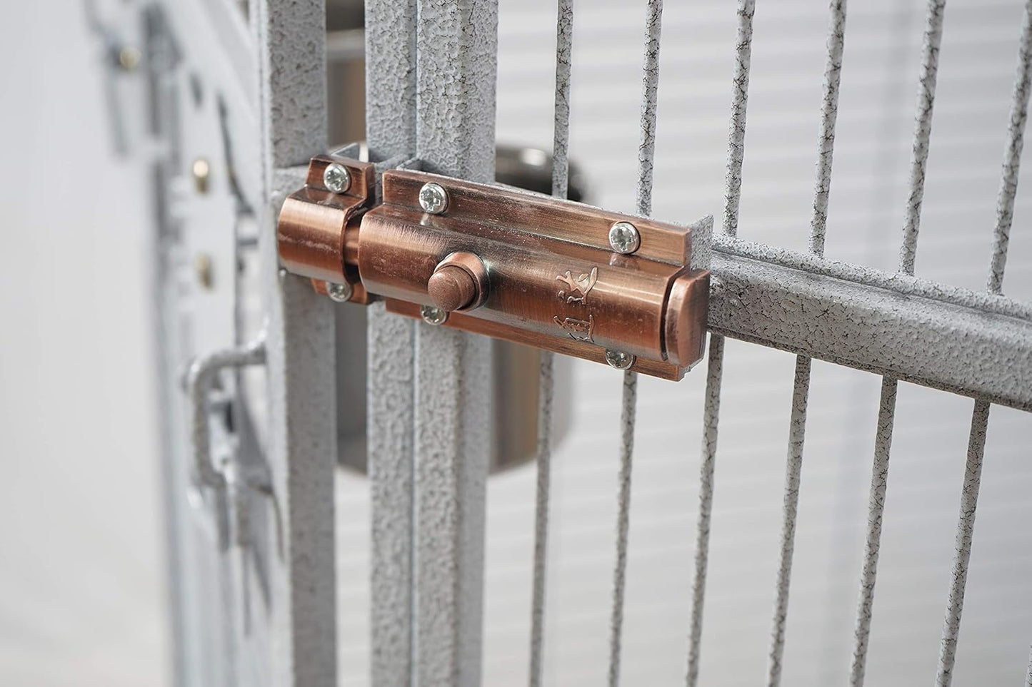 Corner Bird Cage for Cockatiel Parakeet Black and White (White Vein)