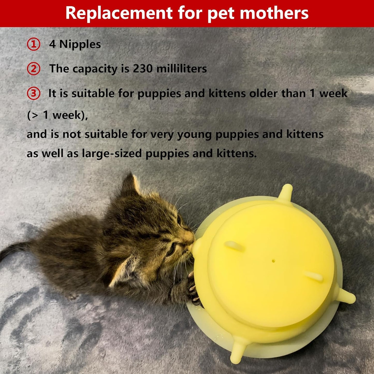 Puppy Bottle, Kitten Bottle, Multiple Puppy Kitten (Yellow)