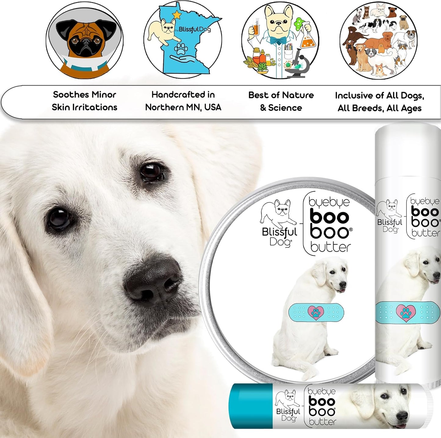 The Blissful Dog Kuvasz Boo Boo Butter, 4 Ounce