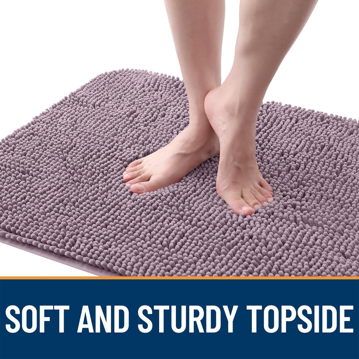 OLANLY Dog Door Mat for Muddy Paws 70x35, Absorbs Moisture and Dirt, Absorbent Non-Slip Washable Doormat, Quick Dry Chenille Mud Mat for Dogs, Entry Indoor Entryway Carpet for Inside Floor, Deep Plum