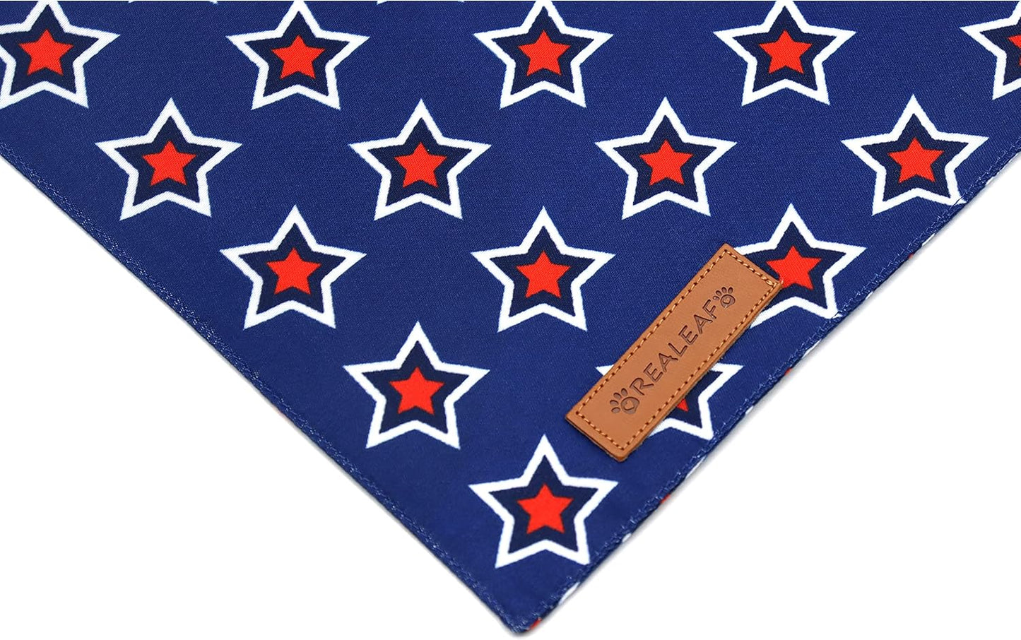 Realeaf American Flag Dog Bandanas 2 Pack, Triangle Reversible 4th of July Pet Scarf for Boy and Girl, Premium Durable Fabric, Patriotic Bandana for Small Medium Large and Extra Large Dogs (Small)