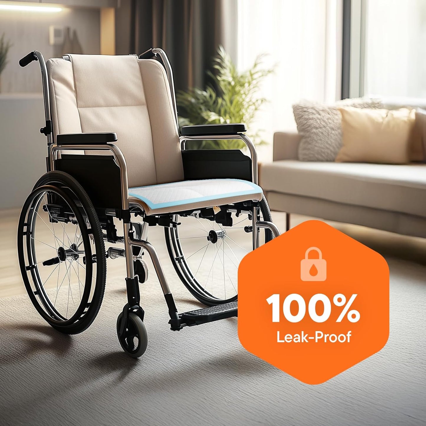 Chucks Pads Disposable [100-Pack] Multi-Purpose Pee Pads - Incontinence Underpads for Dog, Puppy & Diaper Changing Table Pad for Baby 17" x 24" Bed & Chair Liners - Pet Potty Training Pads