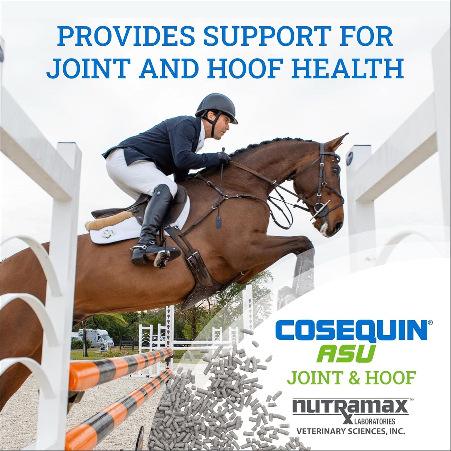 Nutramax Laboratories Cosequin ASU Joint & Hoof Pellets Joint Health Supplement for Horses - Pellets with Glucosamine, Chondroitin, MSM, and Biotin, 1200 Grams