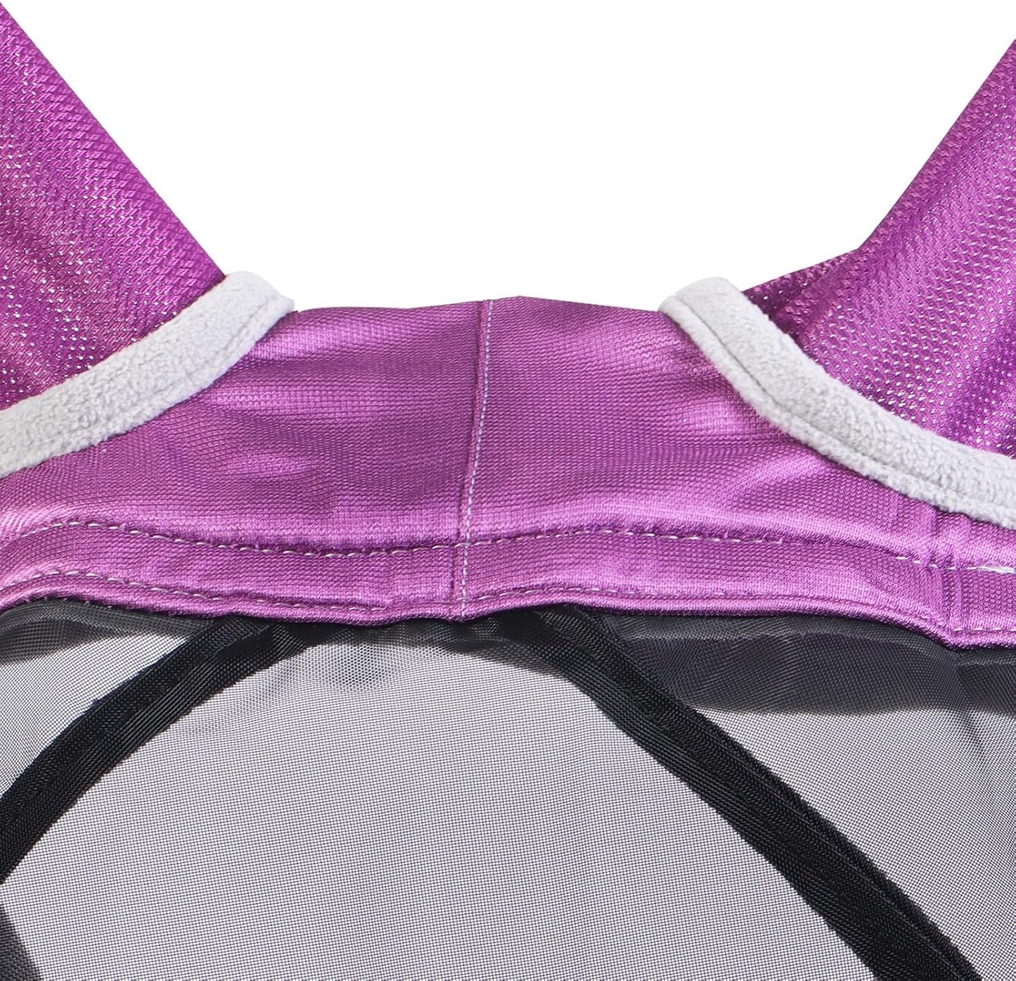 Harrison Howard CareMaster Pro Luminous Horse Fly Mask Large Eye Space Standard with Ears UV Protection for Horse Dark Magenta Full Size