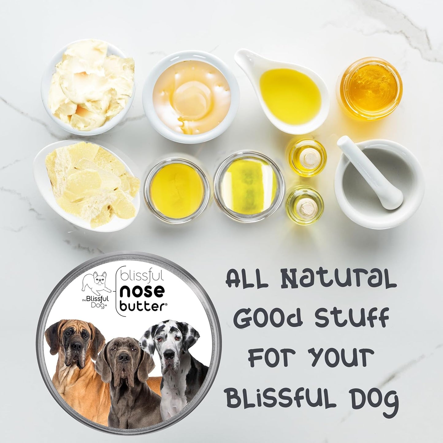 The Blissful Dog Great Dane Unscented Nose Butter - Dog Nose Butter, 4 Ounce