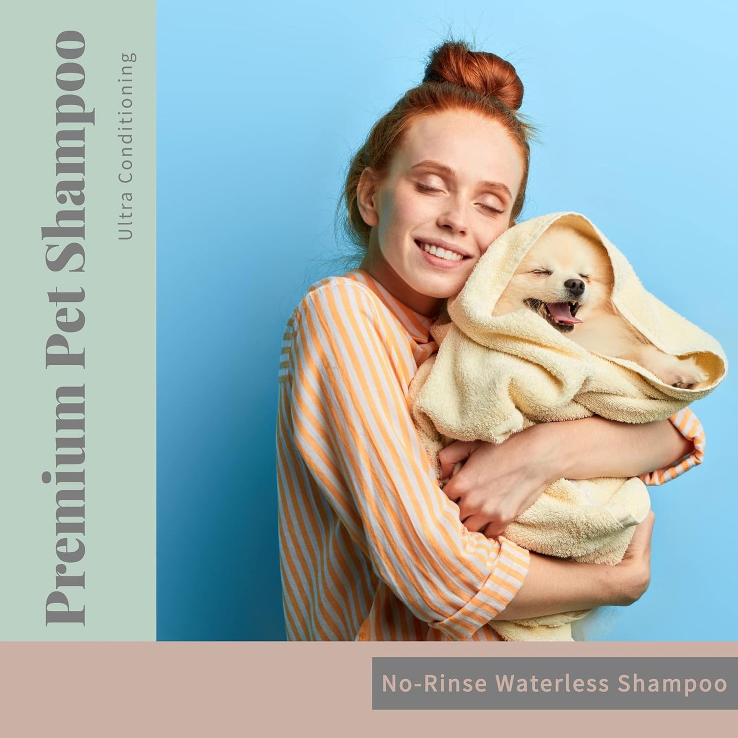 Begley's No Rinse Waterless Pet Shampoo, Bathless Cleaning, Deodorizing, and Odor Removal for a Shiny, Fresh Smelling Coat - Effective for Dogs, Puppies, and Cats - Refill, Fresh Tea Tree