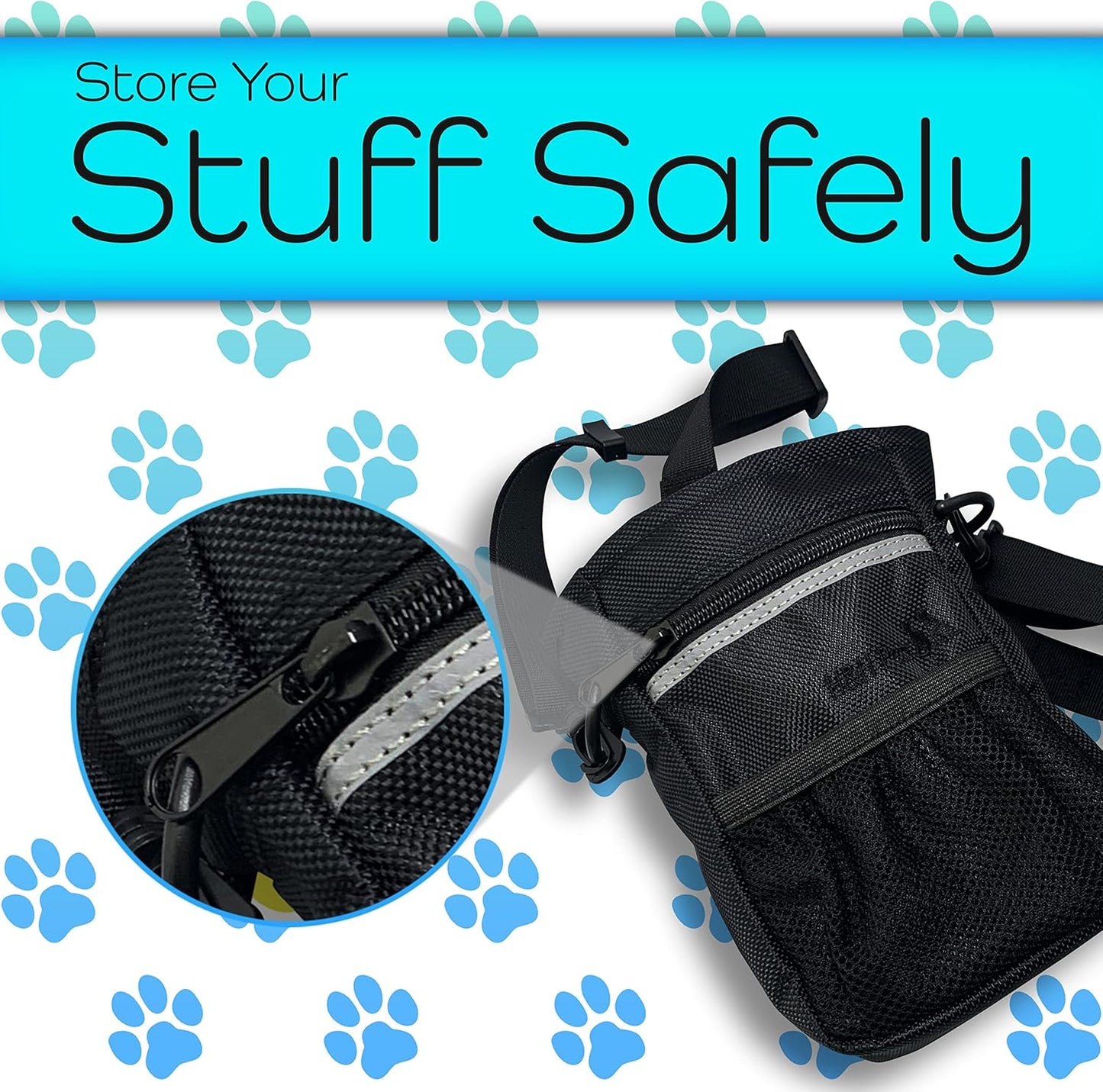 H&H Pets Dog Treat Pouch with Shoulder Strap, Waste Bag Dispenser, Dog Treat Pouch, Training Accessories