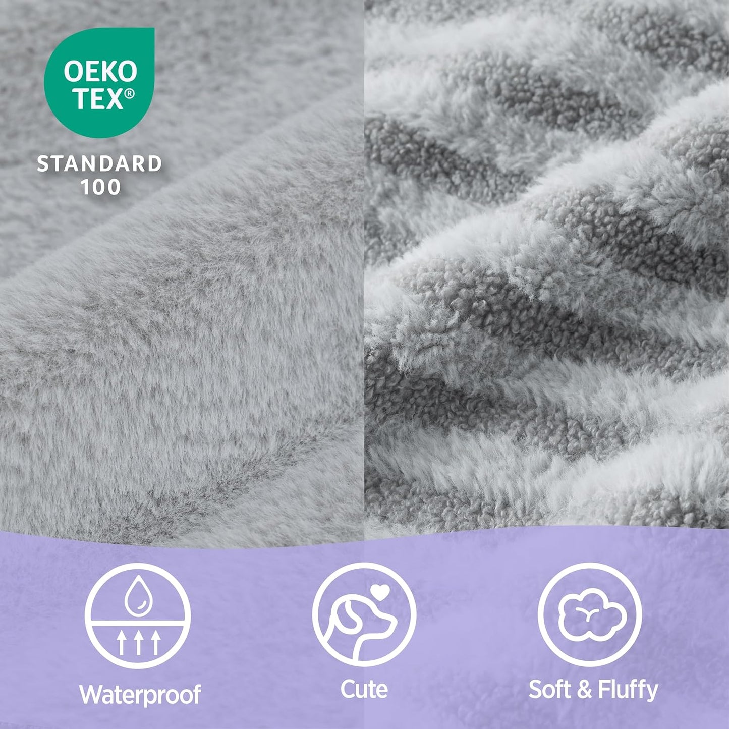 LE SURE Cute Dog Bed Medium Size Dog, Orthopedic Waterproof Medium Pet Beds with Sides, Non-Slip Bottom and Egg-Crate Foam Pet Couch Sofa with Washable Removable Cover, Grey